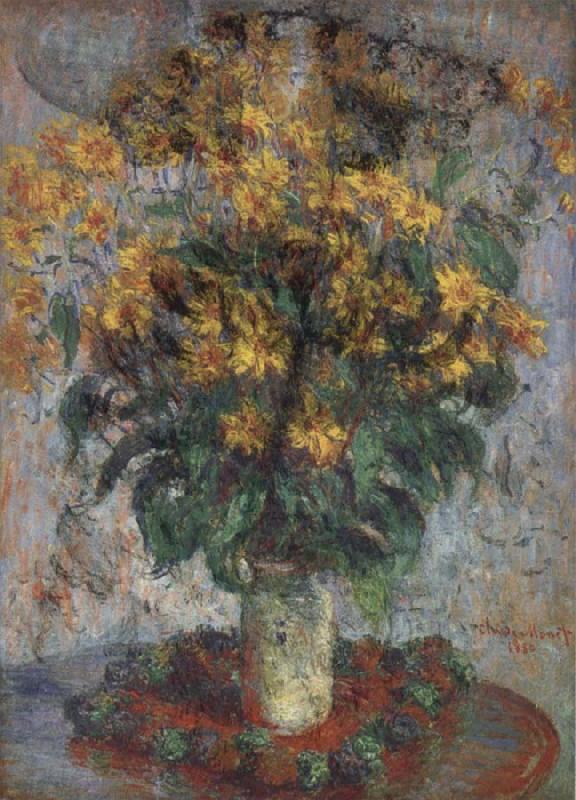 Claude Monet Jerusalem Artichoke Flowers Sweden oil painting art